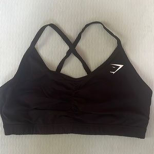 Gymshark Ruched Training Sports Bra - black